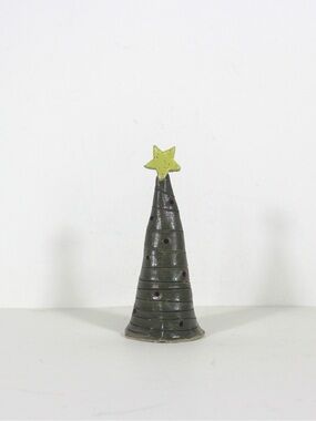 Vintage Studio Pottery Christmas Tree Tea Light Candleholder
